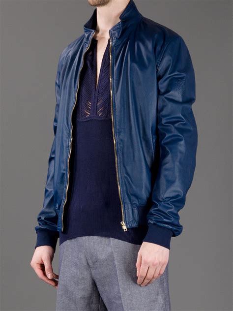 gucci mens blazer blue and red|gucci leather jackets for men.